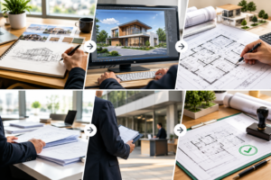 Read more about the article From Concept to Approved Plan: How Architecture Planning Actually Unfolds