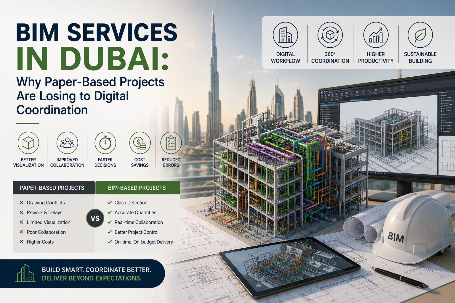 You are currently viewing BIM Services in Dubai: Why Paper-Based Projects Are Losing to Digital Coordination